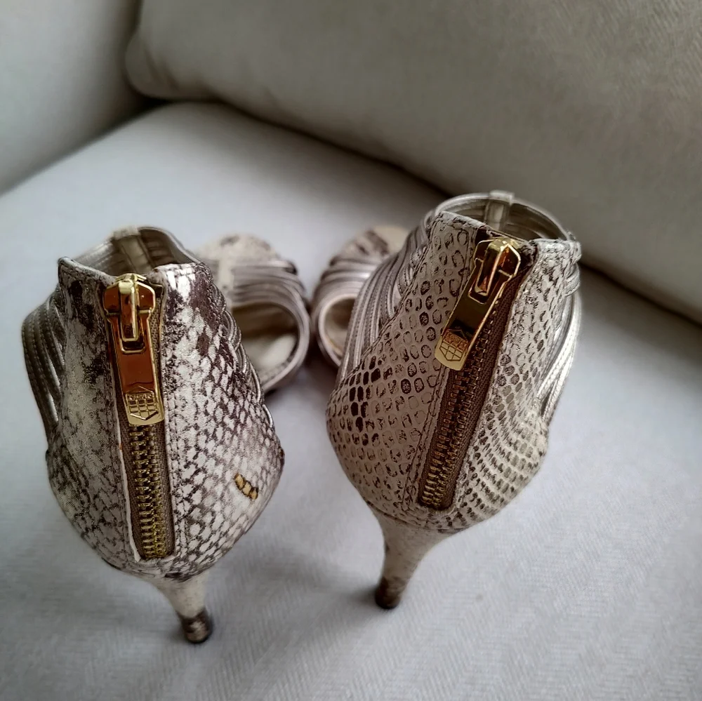 Vince Camuto Snake Print Heels - Picture 3 of 7